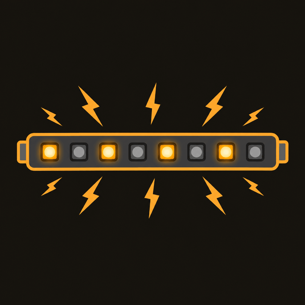 Icon: a flickering strip